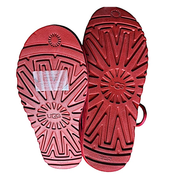 UGG Neumel Red Suede Boots Shoes Size 9US Lace-Up Round Toe Winter - Picture 8 of 11